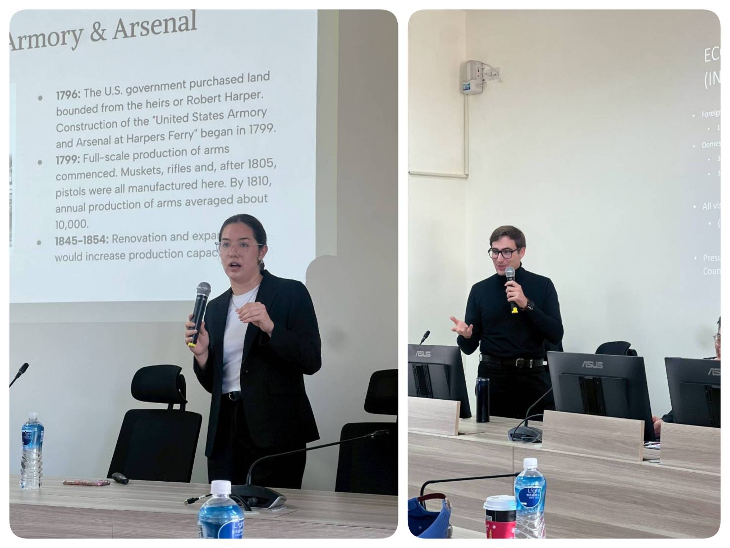 Aileen Towner and Mikołaj Kacper Staniczek present their research on postwar regeneration in the United States and Poland